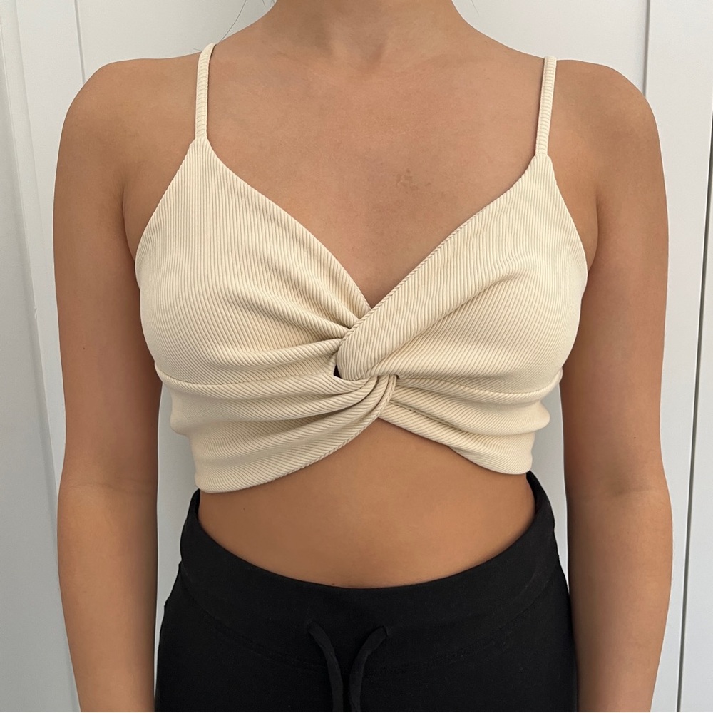 oak + fort - twist front tank top